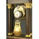 Elegant French Portico Clock in Gilt Bronze, ca. 1860.