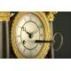 Elegant French Portico Clock in Gilt Bronze, ca. 1860.