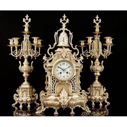Clock with Candelabra, 1900