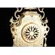 Reloj de Sobremesa con Candelabros de Bronce, Año 1900. Maquinaria Japy Fréres. Funcionando