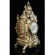 French Bronze Clock, S. XIX