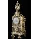 Bellísimo Reloj de Sobremesa Francés del Siglo XIX. En Magnífico Estado y Funcionando Perfectamente