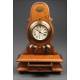 Wood and Metal Boat Alarm Clock. 1950's. In Good Condition and Working