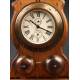 Wood and Metal Boat Alarm Clock. 1950's. In Good Condition and Working