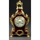 Magnificent French Bronze and Tortoise Shell Clock. Circa 1870, Working