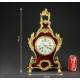 Magnífico Reloj Francés en Bronce y Concha de Tortuga. Circa 1870, Funcionando