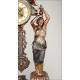 Impressive Polychrome Calamine Pendulum Clock.AD Mougin. France, Circa 1910