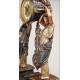 Impressive Polychrome Calamine Pendulum Clock.AD Mougin. France, Circa 1910