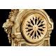 Aristocrático Conjunto de Reloj de Sobremesa y Pareja de Candelabros. Francia, Siglo XIX