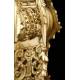 Hermoso Reloj de Bronce Fundido en Perfecto Funcionamiento. Francia, Siglo XIX