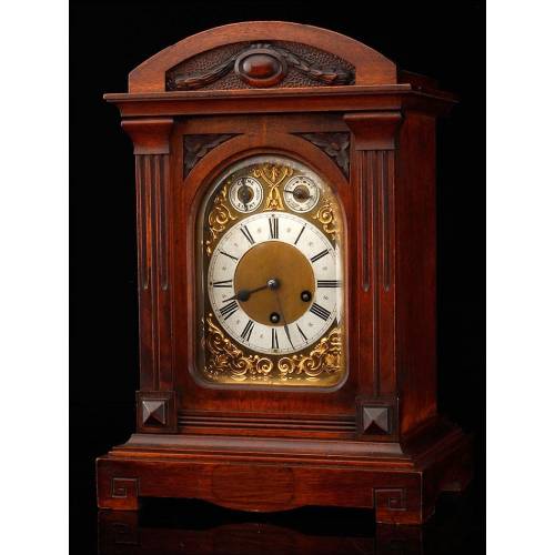 Bello Reloj de Sobremesa Junghans con Sonería Westminster. Alemania, 1900