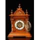 Wooden Mantel Clock in Neoclassical Style. Germany, Circa 1900