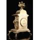 Elegant Bronze Mantel Clock. France, XIX Century. Working