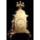 Elegant Bronze Mantel Clock. France, XIX Century. Working