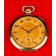 Reloj de Bolsillo Art Decó marca ALPINA en Plata Nielada. Alemania, 1930. En Buen Estado de Funcionamiento.
