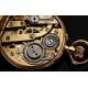 Beautiful 14K Gold Ladies Pocket Watch. Switzerland, Circa 1890. In Original Case