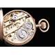Beautiful 14K Gold Ladies Pocket Watch. Switzerland, Circa 1890. In Original Case