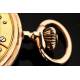 Elegante Reloj de Bolsillo Suizo en Oro Macizo de 14K. Fabricado en 1870. Perfecto Funcionamiento