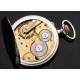 Reloj de Bolsillo Longines Fabricado en Plata Maciza en 1901. En Perfecto Funcionamiento
