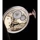 Precioso Reloj de Bolsillo de Plata Maciza Estilo Art Nouveau. Suiza, 1910