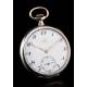 Reloj de Bolsillo Omega de Plata Maciza Contrastada. Suiza, 1934. Funcionando