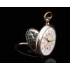 Stunning Zenith Solid Contrasting Square Pocket Watch. Switzerland, Circa 1920.