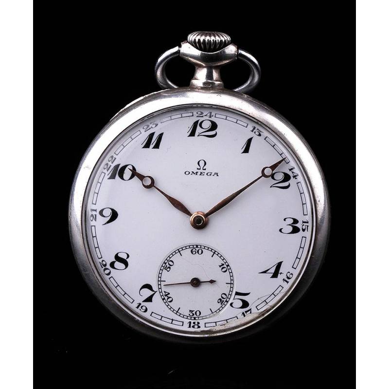 Reloj de bolsillo plateado