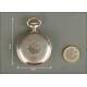 Magnificent Hebdomas Pocket Watch in Silver, Well Preserved and Functioning. Circa 1900
