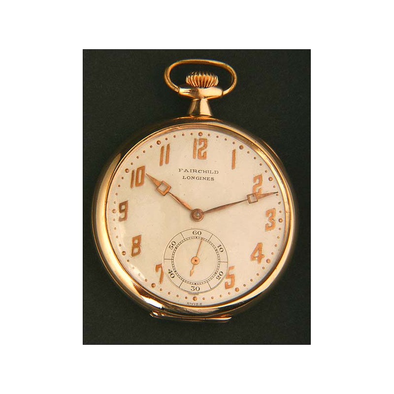 Raro Reloj de Bolsillo Longines Fairchild. 1920