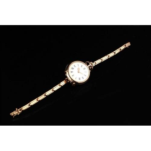 Reloj de Bolsillo Chapado Oro con Opción de Pulsera. Año 1890. Modelo de Señora Bien Conservado