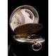 Elegant Omega Silver Pocket Watch. Switzerland, Circa 1910. Running