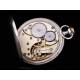Elegante Reloj de Bolsillo de Plata Marca Omega. Suiza, Circa 1910. Funcionando