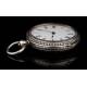 Reloj Inglés de Plata con Llave Original. Año 1870, en Buen Estado y Funcionando Perfectamente