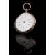 Precioso Reloj Suizo de Plata Maciza Fabricado en 1850. Antiguo y Bien Conservado. En Funcionamiento