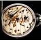 Reloj de Bolsillo Suizo de Gran Elegancia, Fabricado en Plata en el Año 1850. Con Contrastes y en Funcionamiento