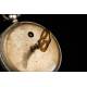 Reloj de Bolsillo Suizo de Plata Maciza. Esfera Esmaltada a Mano. Circa 1870, Funcionando