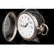 Reloj de Bolsillo de Plata Marca Omega del Año 1900. En Muy Buen Estado y Funcionando Perfectamente