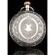 Hermoso Reloj de Plata Maciza Labrado a Mano, Fabricado en Suiza en 1890. Funcionando Muy Bien