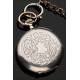 Reloj de Bolsillo Suizo de Plata Maciza, Fabricado en el Siglo XIX. Labrado y Funcionando