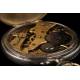 Reloj de Bolsillo Suizo de Plata Maciza, Fabricado en el Siglo XIX. Labrado y Funcionando