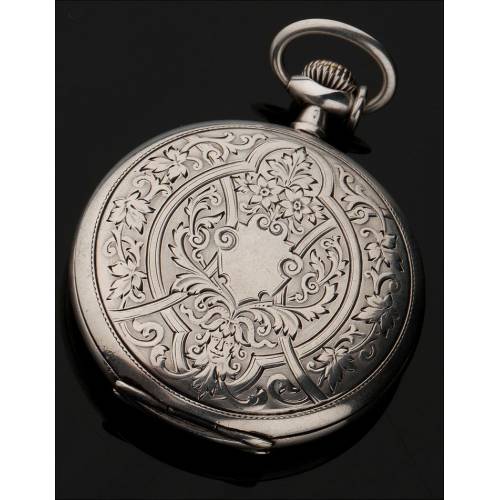 Beautiful Longines Pocket Watch in Solid Silver. Circa 1920, Signed and Countersigned.