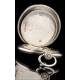 Bellísimo Reloj de Bolsillo Longines de Plata Maciza. Circa 1920, Firmado y Contrastado