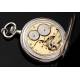 Beautiful Longines Pocket Watch in Solid Silver. Circa 1920, Signed and Countersigned.