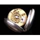 Gorgeous Silver Verge Fusee Watch. French Movement, Circa 1790. Works Perfectly
