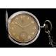 Silver Niello Clock, 1930s