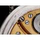 Original Reloj de Bolsillo de Plata Nielada. Suiza, Años 30. Agujas muy Decorativas en Zigzag. Funcionando