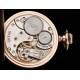 Precioso Reloj de Bolsillo Omega Chapado en Oro. Año 1920. Muy Bien Conservado y Funcionando