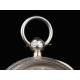 Precioso Reloj de Bolsillo Inglés de Plata y Oro, Fabricado en 1857. Muy Bien Conservado y Funcionando
