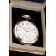 Elegant Tavannes Solid Silver Pocket Watch. 1920. Contrasting and Functioning