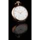 Elegant Tavannes Solid Silver Pocket Watch. 1920. Contrasting and Functioning